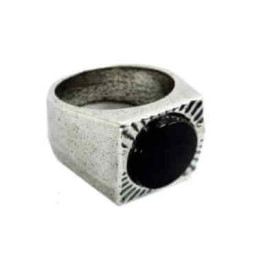 Bague Chevalière Noire