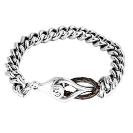 Bracelet chaîne argentée