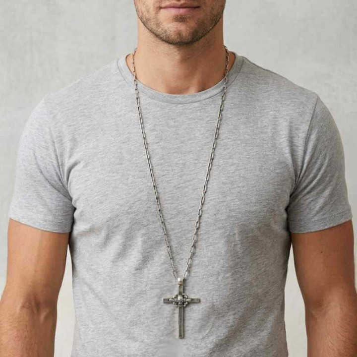Collar Colgante Cruz Calavera