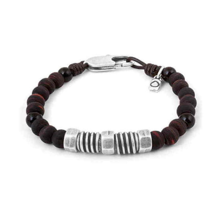 Bracelet Pierres Lava Marron