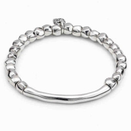 Elastic Silver Pearl Bracelet