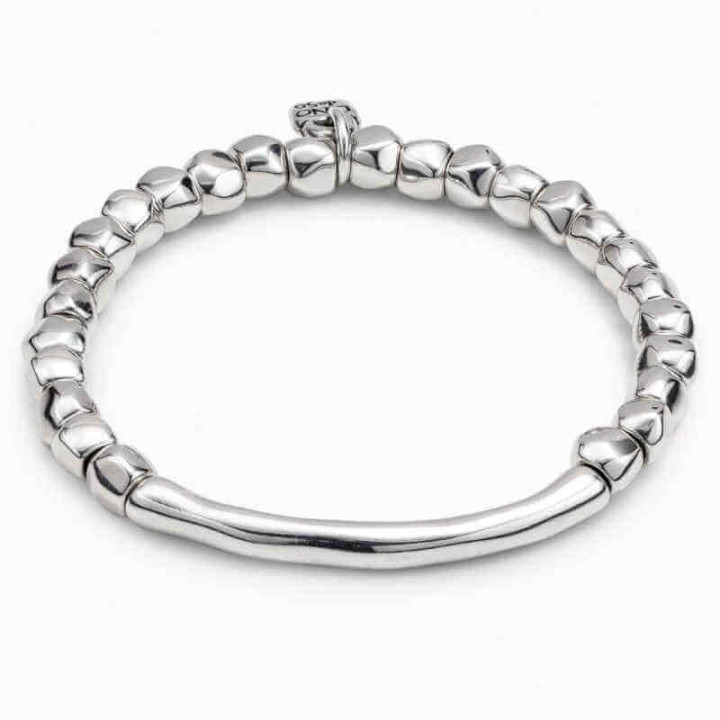 Elastic Silver Pearl Bracelet