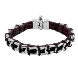 Bracelet Cuir Liens Entrelacées