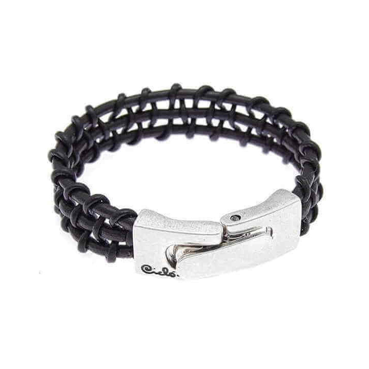 Braided Brown Leather Bracelet