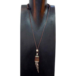 Leather Angel Wing Necklace