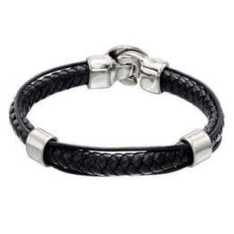 Braided Leather Snake Bracelet